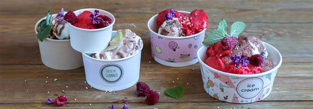 Miska pap. do lodów PASTELLE 245ml 25szt