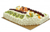 PODKŁAD POD TORT FALBANKA ZŁOTO-CZARNY 30x40cm a1szt
