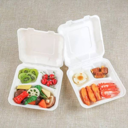 CHINET POJEMNIK OBIADOWY TRÓJDZIELNY Z TRZCINY CUKROWEJ 235/227/9 1600ML