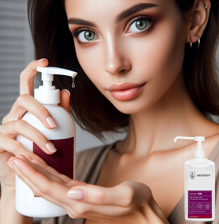 VELODES SILK PŁYN DO DEZYNFEKCJI RĄK Z POMPKĄ 1L