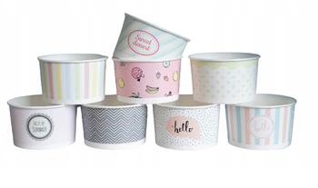 Miska pap. do lodów PASTELLE 245ml 25szt