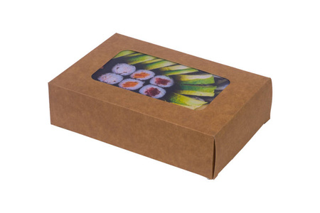 Pudełka z okienkiem na ciastka pierniki sushi 22x9x5cm a100szt