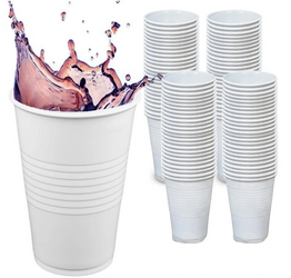 KUBEK PLASTIKOWY JEDNORAZOWY BIAŁY 200ML a100szt