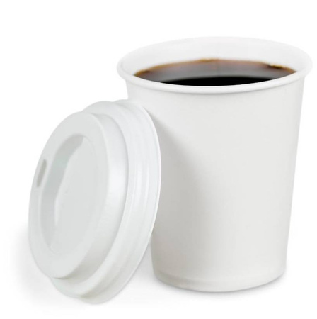 KUBEK PAPIEROWY JEDNORAZOWY DO KAWY BIAŁY 180ML a50szt