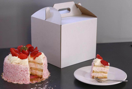 PUDEŁKO NA CIASTO TORT 21x21x8 cm a25szt