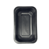  Pojemnik obiadowy, cateringowy połówka do zgrzewu 178x113x40mm, czarny 500ml, niedzielony, gładki op. 80szt