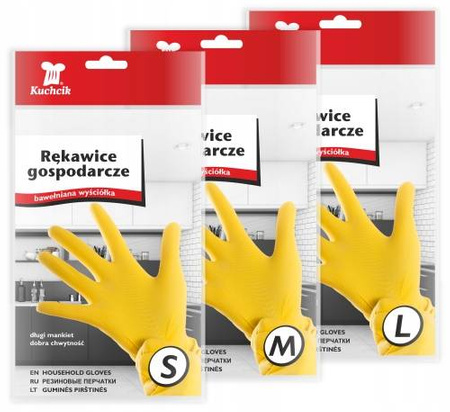 RĘKAWICE GOSPODARCZE GUMOWE KUCHCIK rozmiar S