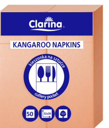 SERWETKI GASTRONOMICZNE KANGURKI BRZOSKWINIOWE 50SZT