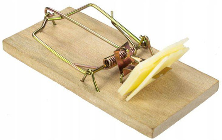 BROS pułapka łapka na myszy drewniana - ZESTAW 5 sztuk