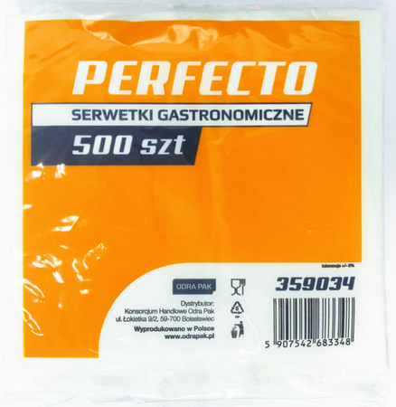 Serwetki gastronomiczne BIAŁE 500szt 15x15cm