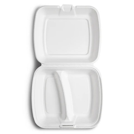 MENU BOX OPAKOWANIE OBIADOWE Z TRZCINY 2 DZIELNE 230X205X70 1200ML A50