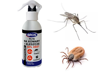 BROS PŁYN NA KOMARY I KLESZCZE 50% DEET DUŻE STĘŻĘNIE