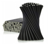 SŁOMKI PAPIEROWE CZARNE 8X19,7 CM 100SZT