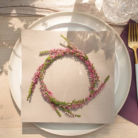 SERWETKI FLIZELINOWE AIRLAID KREMOWE 40x40CM 50SZT