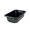  Pojemnik obiadowy, cateringowy połówka do zgrzewu 178x113x50mm, czarny 600ml, niedzielony, gładki op. 80szt