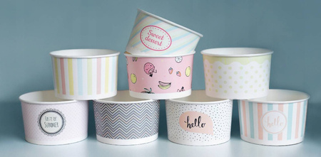 Miska pap. do lodów PASTELLE 360ml 25szt