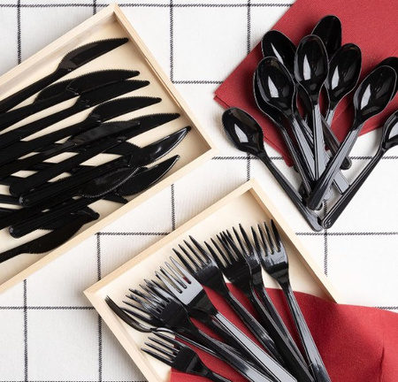 NOŻE CZARNE WIELORAZOWE MOCNE 50SZT