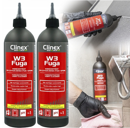 Płyn do czyszczenia fug i spoin CLINEX W3 FUGA koncentrat mocny 500 ml