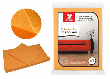 Ścierka podłogowa Kuchcik 1 szt pomarańczowa karton 60szt