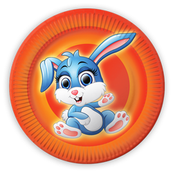 Talerz talerzyki papierowe 18cm T18 ZAJĄCZEK 6szt