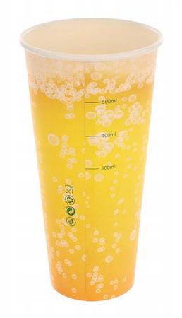 KUBEK KUFEL PAPIEROWY DO PIWA 500ML - 50szt