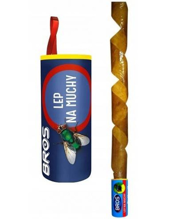 BROS LEP NA MUCHY MUSZKI OKRĄGŁY TAŚMA 100SZT