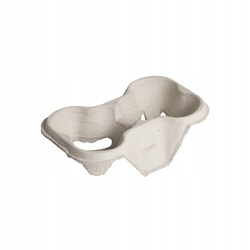 PODSTAWKA NA 2 KUBKI PULPA PAPIEROWA 10SZT