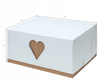 PUDEŁKO NA CIASTO 19x14x9CM wzór PS50 SERCE a10szt