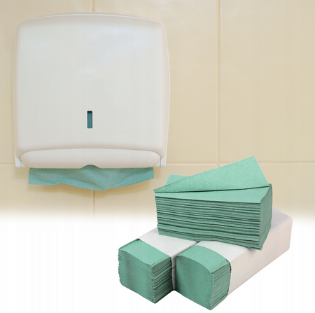 RĘCZNIK PAPIEROWY SKŁADANY ZZ ZIELONY 200 LISTKÓW