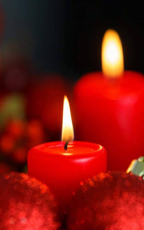ŚWIECE pieńkowe WOTYWNE CZERWONE ŚWIECZKI x4