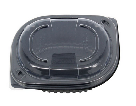 Pojemniki do dań muszelka karbowana czarna mocna 250ml 80szt