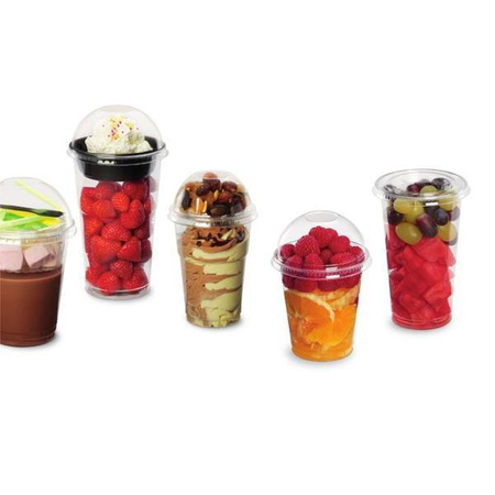 KUBEK PLASTIKOWY SMOOTHIE+ WIECZKO fi95mm 500ml a50szt