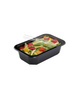  Pojemnik obiadowy, cateringowy połówka do zgrzewu 178x113x40mm, czarny 500ml, niedzielony, gładki op. 80szt