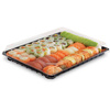 Pojemnik tacka do sushi czarna 185x130x40mm a50szt