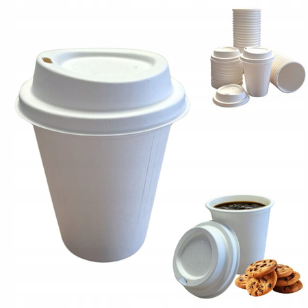 WIECZKO Z PULPY DO KUBKA PAPIEROWEGO FI80 50 SZT