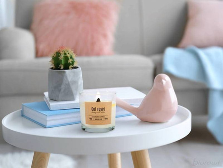 Świeca eko z drewnianym knotem ŚCIĘTE RÓŻE 190G