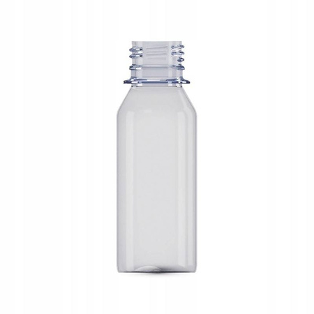 BUTELKA KWADRATOWA PLASTIKOWA 250 ML Z NAKRĘTKĄ 1SZT