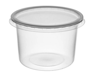 Pojemnik PP + wieczko okrągły 500ml a50szt SZTYWNY