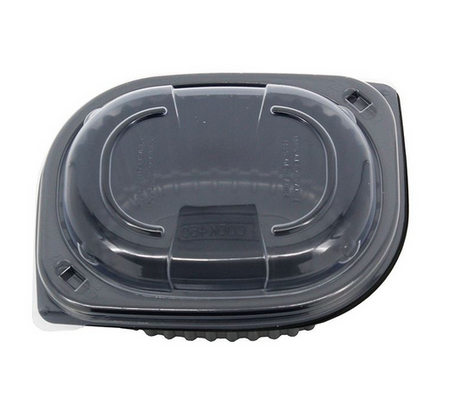 Pojemniki do dań muszelka karbowana czarna mocna 350ml 80szt