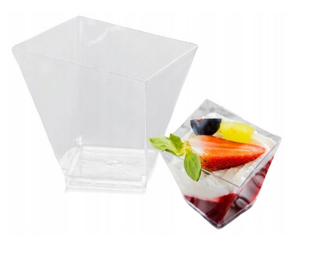 Pojemniki plastikowe do deserów FINGER FOOD TURNER kateringowe 60ml 24 szt