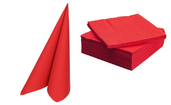 SERWETKI GASTRONOMICZNE CZERWIEŃ 17x17cm a400szt