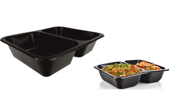 POJEMNIK CATERINGOWY DO ZGRZEWU DWUDZIELNY 227x178x30MM 550ML 50 SZT