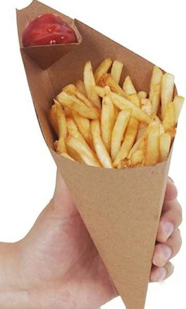 ROŻEK NA FRYTKI KIESZONKA NA DIP ŚREDNI 225g a50szt