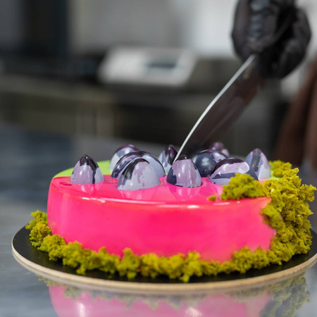 PODKŁAD POD TORT OKRĄGŁY GŁADKI ZŁOTO-CZARNY fi24cm a1szt