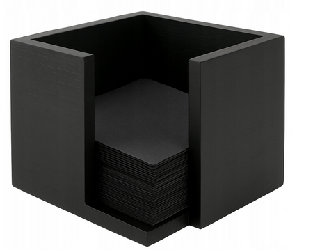 Dyspenser bambusowy czarny do serwetek 24x24cm podajnik serwetnik dozownik