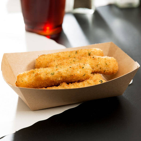 TACKA GŁĘBOKA PAPIEROWA ŁÓDKA "M" 180x120x45 KRAFT/BIAŁA