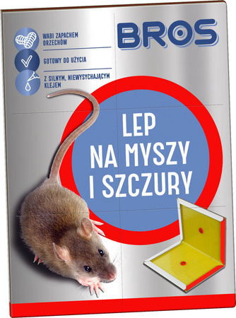 BROS LEP NA MYSZY I SZCZURY PUŁAPKA KLEJOWA