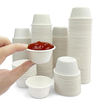 POJEMNIKI NA SOS Z TRZCINY CUKROWEJ 60ML 100 SZTUK