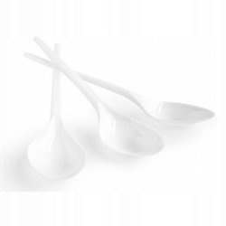 ŁYŻKI PLASTIKOWE JEDNORAZOWE BIAŁE a100szt