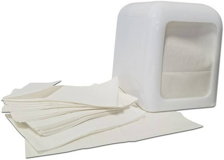 PODAJNIK DYSPENSER PLASTIKOWY BIAŁY DO SERWETEK 17x17cm